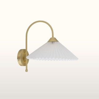 Pleated White Linen Wall Light in Archived from Oriana B www.orianab.com