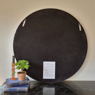 Portland Round Silver Framed Mirror | 70cm in Mirrors from Oriana B www.orianab.com