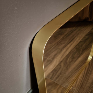 Portland | Square Gold Framed Mirror | 50cm in Mirrors from Oriana B www.orianab.com