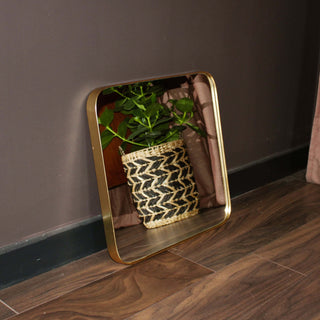 Portland | Square Gold Framed Mirror | 50cm in Mirrors from Oriana B www.orianab.com