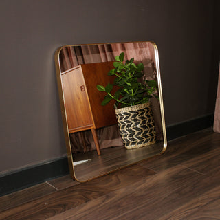 Portland | Square Gold Framed Mirror | 70cm in Mirrors from Oriana B www.orianab.com