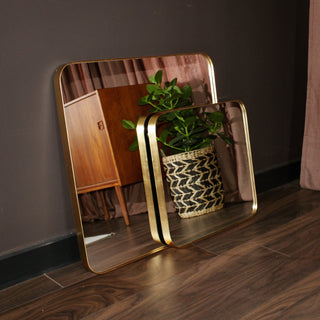 Portland | Square Gold Framed Mirror | 70cm in Mirrors from Oriana B www.orianab.com