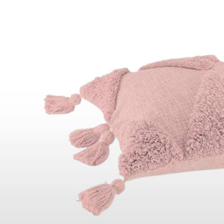 Powder Rose Tassel Cushion | 45x45 in Homewares from Oriana B www.orianab.com