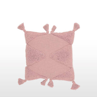 Powder Rose Tassel Cushion | 45x45 in Homewares from Oriana B www.orianab.com