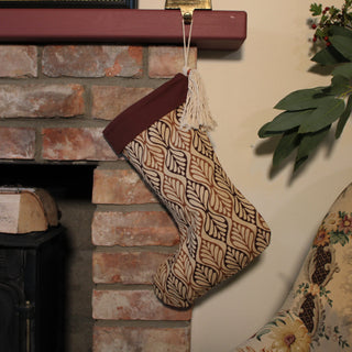 Printed christmas stocking in red in Christmas Decorations from Oriana B. www.orianab.com