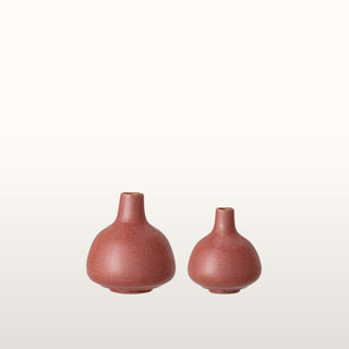 Red Stoneware Vase Ornament | Set of 2Oriana BHomewares