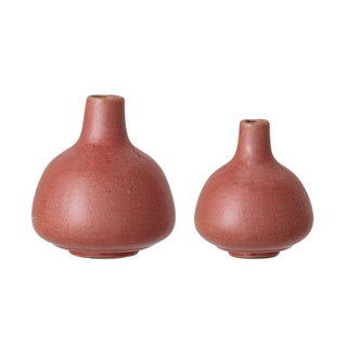 Red Stoneware Vase Ornament | Set of 2Oriana BHomewares