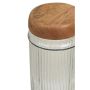 Reeded Glass Storage Jar with Mango Wood Lid | Large in Archived from Oriana B www.orianab.com
