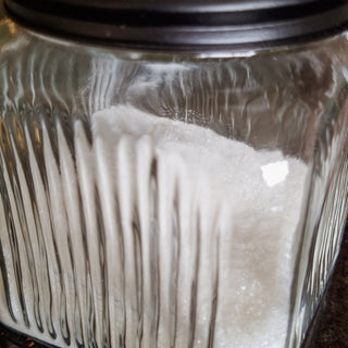 Reeded Storage Jar with Black Lid | 2 sizes in Homewares from Oriana B www.orianab.com