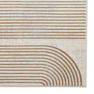 Retro Swirl Rug | Gold & Grey | 2 Sizes in Homewares from Oriana B www.orianab.com
