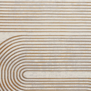 Retro Swirl Rug | Gold & Grey | 2 Sizes in Homewares from Oriana B www.orianab.com