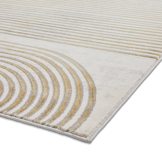 Retro Swirl Rug | Gold & Grey | 2 Sizes in Homewares from Oriana B www.orianab.com