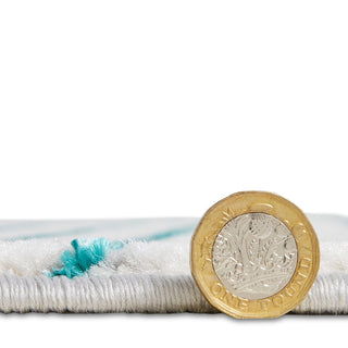 Retro Swirl Rug | Green & Grey | 2 Sizes in Homewares from Oriana B www.orianab.com