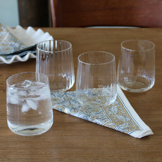 Ribbed Tumblers | Set of 4 in Homewares from Oriana B www.orianab.com