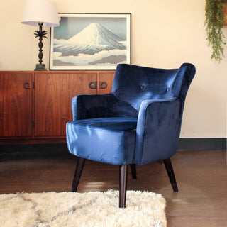 Fireside Chair | Velvet | Royal BlueOriana BBespoke