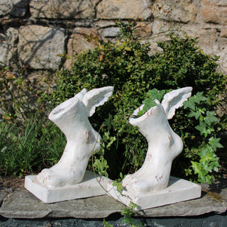Rustic Stone Effect Winged Foot Planters | Set of 2Oriana BOutdoor
