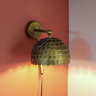 Scalloped Gold Wall Light in Archived from Oriana B www.orianab.com