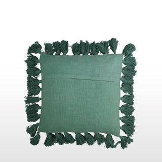 Seagreen Cushion with Tassels | 45x45 in Homewares from Oriana B www.orianab.com