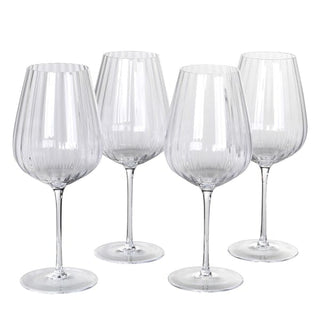 Set of 4 Ribbed White Wine Glasses in Glasses from Oriana B. www.orianab.com