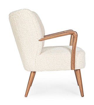 Shearling Texture Armchair | White in Furniture from Oriana B www.orianab.com