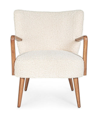 Shearling Texture Armchair | White in Furniture from Oriana B www.orianab.com