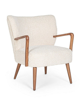 Shearling Texture Armchair | White in Furniture from Oriana B www.orianab.com