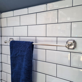 Silver Vintage Inspired Towel Rail in Homewares from Oriana B www.orianab.com