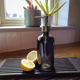 Smoke Bottle With Gold Pump in Homewares from Oriana B www.orianab.com