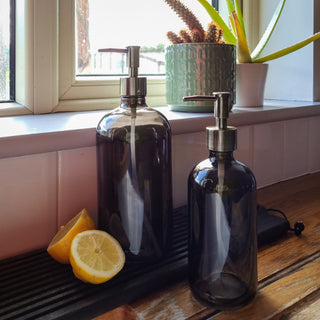 Smoke Bottle With Gold Pump in Homewares from Oriana B www.orianab.com