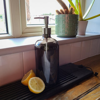 Smoke Bottle With Gold Pump in Homewares from Oriana B www.orianab.com