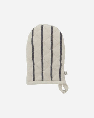 Striped Chef's Oven Glove | Black and White in Homewares from Oriana B www.orianab.com