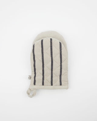 Striped Chef's Oven Glove | Black and White in Homewares from Oriana B www.orianab.com