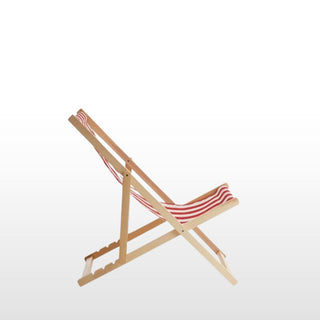 Striped Red And White Deck ChairOriana BOutdoor