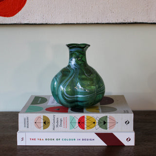 Swirled Green Glass Decorative Vase in Archived from Oriana B www.orianab.com