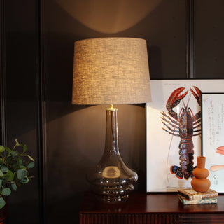 Tall Glass Table Lamp | Brown in Lighting from Oriana B www.orianab.com