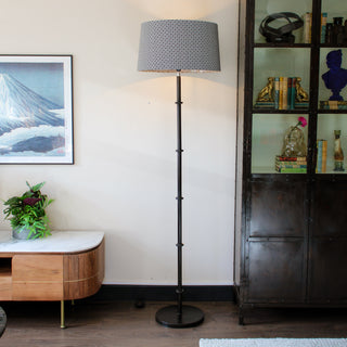 Tall Metal Floor Lamp | Pattern Shade in Archived from Oriana B www.orianab.com