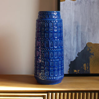 Mid Century Blue Ceramic Window VaseOriana BHomewares