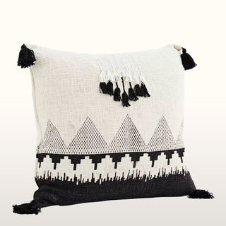 Textured Black & White Cushion | 60x60 in Homewares from Oriana B www.orianab.com