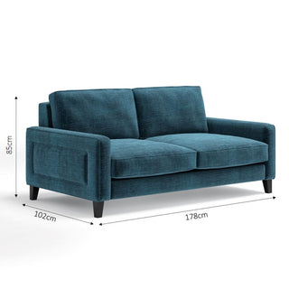 The Chelsea Sofa | Teal in Bespoke from Oriana B www.orianab.com