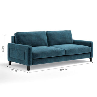 The Chelsea Sofa | Teal in Bespoke from Oriana B www.orianab.com