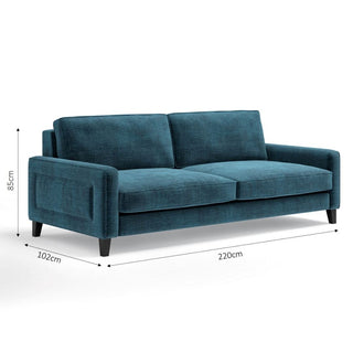 The Chelsea Sofa | Teal in Bespoke from Oriana B www.orianab.com