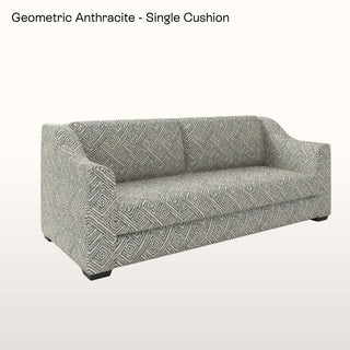 The Kidman Sofa | Geometric | Anthracite in Bespoke from Oriana B www.orianab.com