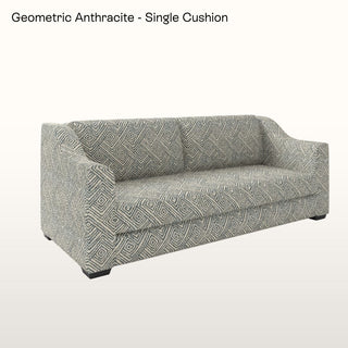 The Kidman Sofa | Geometric | Anthracite in Bespoke from Oriana B. www.orianab.com
