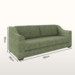 The Kidman Sofa | Geometric | Green in Bespoke 2 Seater 180 Single from Oriana B. www.orianab.com