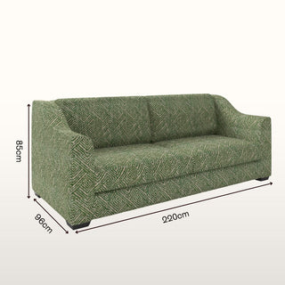 The Kidman Sofa | Geometric | Green in Bespoke 3 Seater Grande 220 Double from Oriana B. www.orianab.com