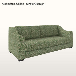 The Kidman Sofa | Geometric | Green in Bespoke from Oriana B www.orianab.com