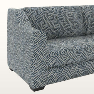 The Kidman Sofa | Geometric | Navy in Bespoke from Oriana B www.orianab.com