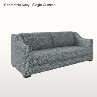 The Kidman Sofa | Geometric | Navy in Bespoke from Oriana B www.orianab.com