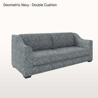 The Kidman Sofa | Geometric | Navy in Bespoke from Oriana B www.orianab.com