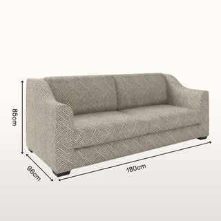 The Kidman Sofa | Geometric | Steel in Bespoke 2 Seater 180 Double Cushion from Oriana B. www.orianab.com